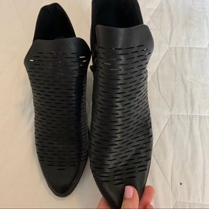 Laser Cut Out Black Bootie